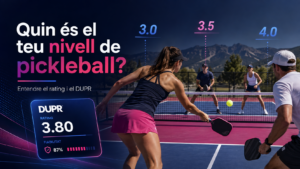 Exemple oficial d'un perfil DUPR amb rating i índex de fiabilitat